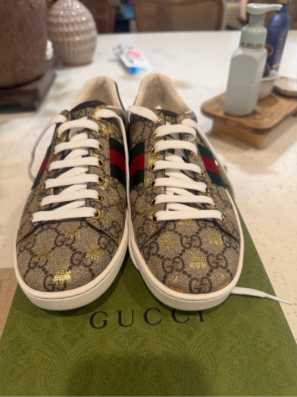 Gucci Ace Bee sneakers beige size EU37